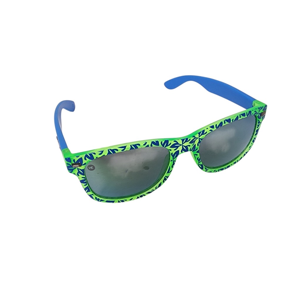 Knockaround Sunglasses Blue Green Custom Geometric Polarized Lenses Retro‎